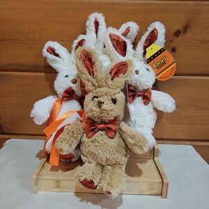 Set of 4 GALERIE Reeses's BUNNY Plush STUFFED ANIMAL 6" Gallerie NWT